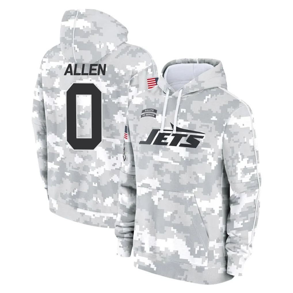 harde NY.Jets #0 Braelon Allen Player Arctic Camo Salute to Service Pullover Hoodies Limited Game Stitched Jerseys