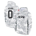 harde NY.Jets #0 Braelon Allen Player Arctic Camo Salute to Service Pullover Hoodies Limited Game Stitched Jerseys