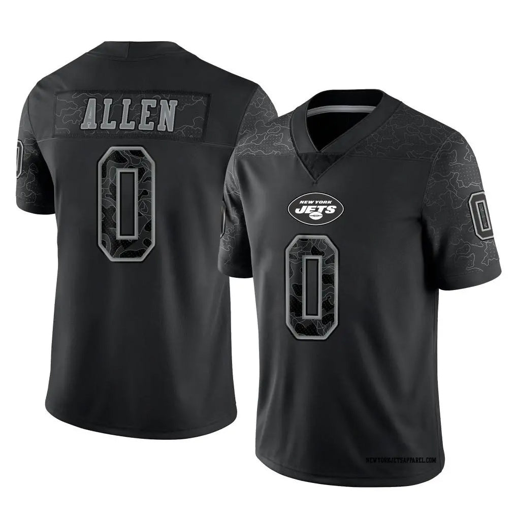 harde NY.Jets #0 Braelon Allen Player Black REFLECTIVE Limited Stitched Jerseys