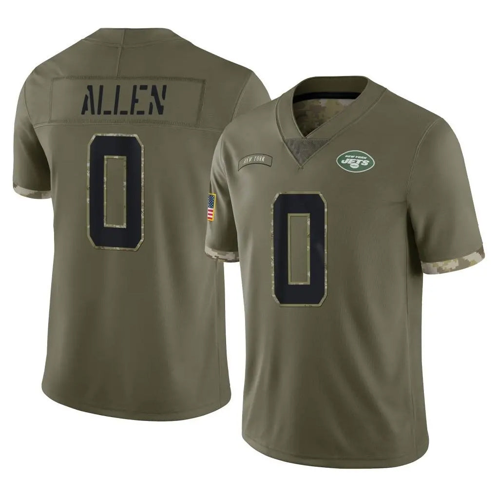 harde NY.Jets #0 Braelon Allen Player Olive Salute To Service Limited Stitched Jerseys