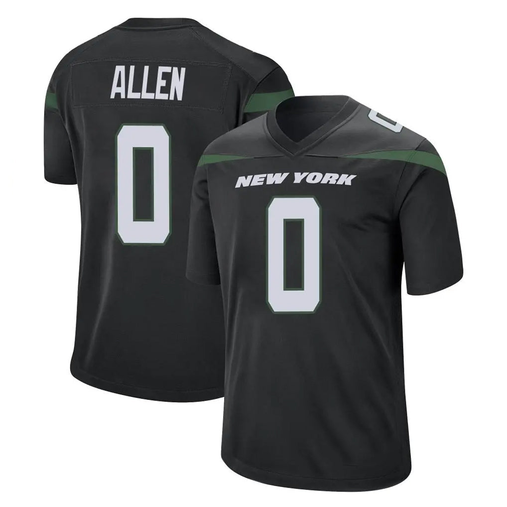 harde NY.Jets #0 Braelon Allen Player Stealth Black Home Game Stitched Jerseys