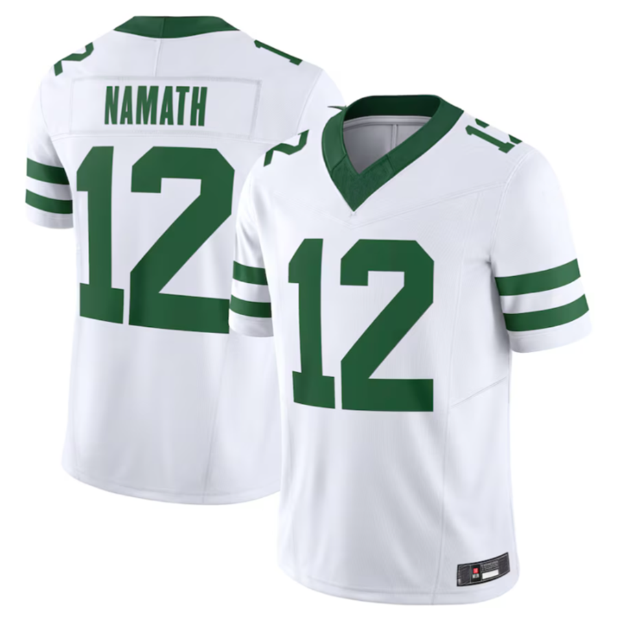 harde NY.Jets #12 Joe Namath Legacy White Vapor F.U.S.E. Limited Jersey Stitched American Stitched Jerseys