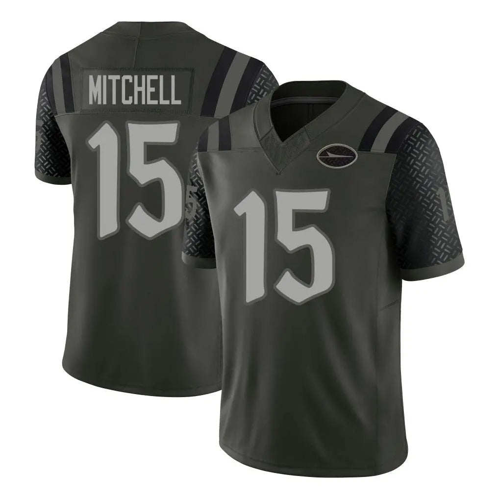 harde NY.Jets #15 Adonai Mitchell Player Green Limited 2025 Rivalries Collection Home Game Stitched Jerseys