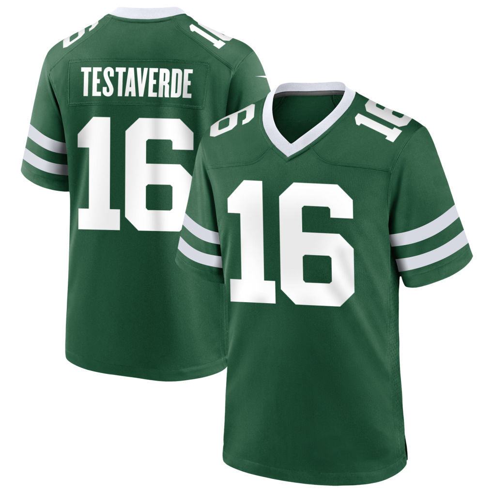 harde NY.Jets #16 Vinny Testaverde Player Green Home Game Stitched Jerseys