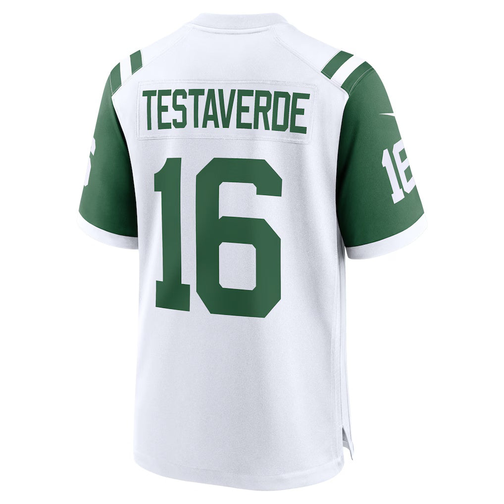 harde NY.Jets #16 Vinny Testaverde White Retired Player Alternate Game Stitched Jerseys