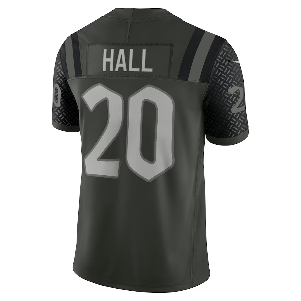 harde NY.Jets #20 Breece Hall Gotham Green 2025 Rivalries Collection Stitched Limited Jerseys