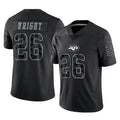 harde NY.Jets #26 Nahshon Wright Player Stealth Black Limited Reflective Home Game Stitched Jerseys