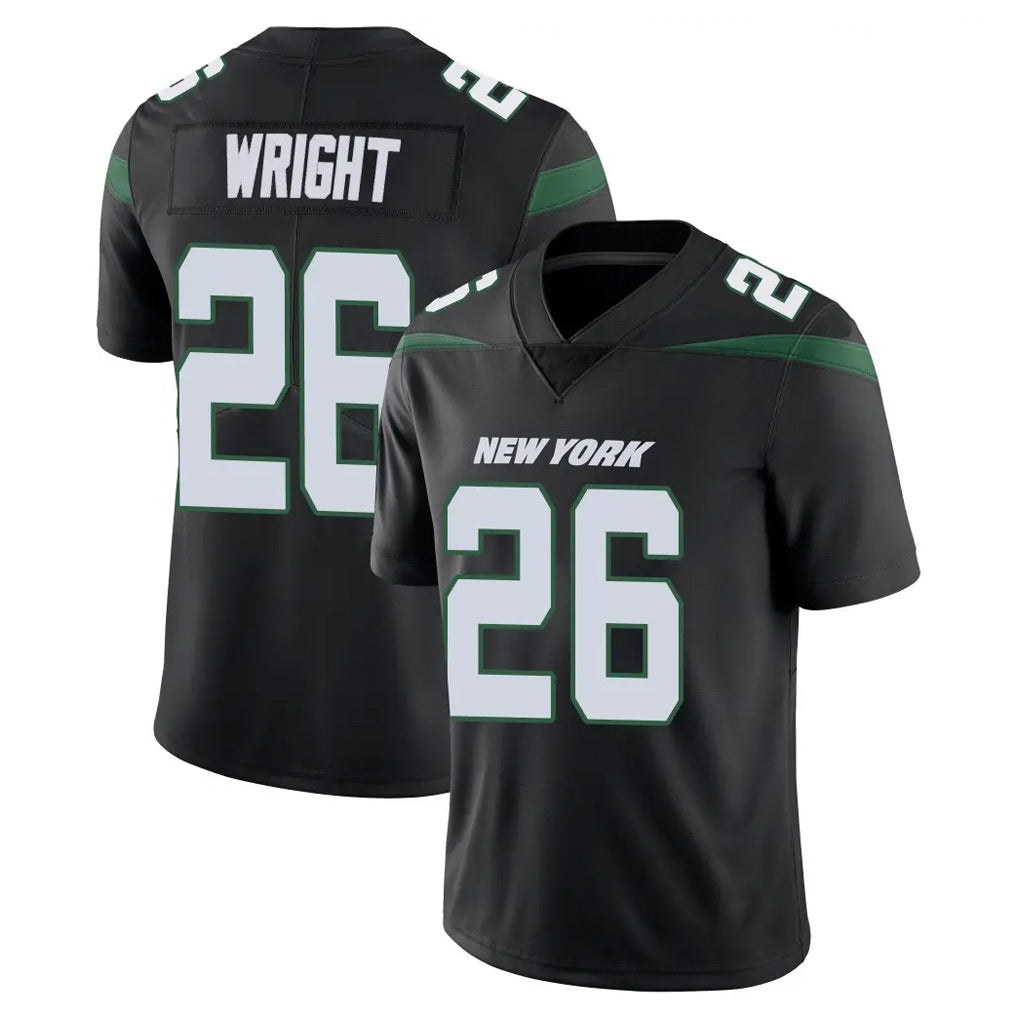 harde NY.Jets #26 Nahshon Wright Player Stealth Black Limited Vapor Home Game Stitched Jerseys