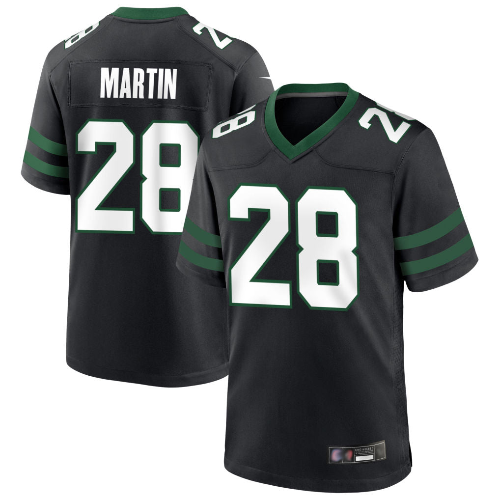 harde NY.Jets #28 Curtis Martin Player Black Home Game Stitched Jerseys