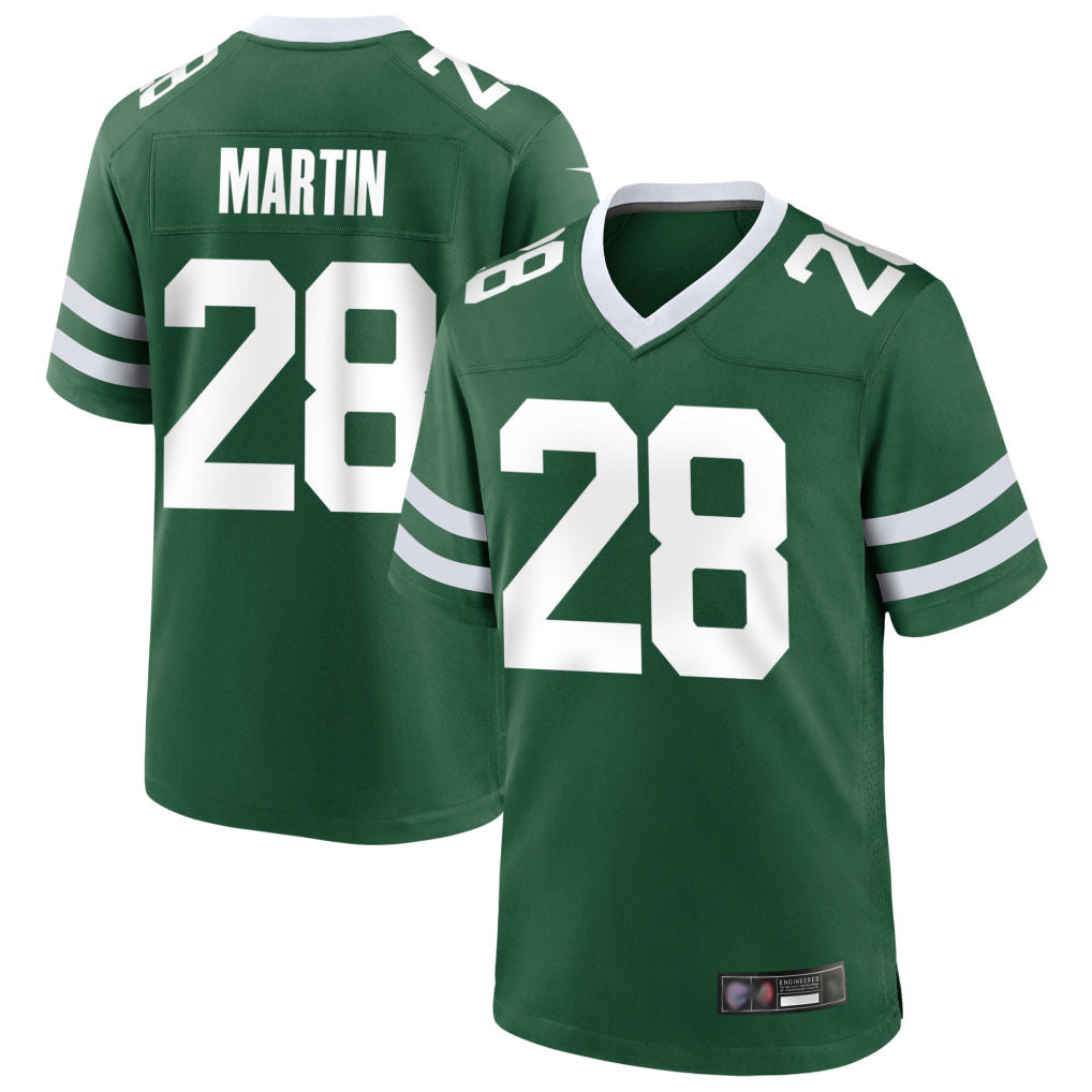 harde NY.Jets #28 Curtis Martin Player Green Home Game Stitched Jerseys