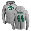harde NY.Jets #44 Jamien Sherwood Player Gray LOGO Pullover Hoodies Limited Game Stitched Jerseys