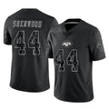 harde NY.Jets #44 Jamien Sherwood Player Stealth Black Limited Reflective Home Game Stitched Jerseys