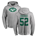 harde NY.Jets #52 Kingsley Enagbare Player Gray LOGO Pullover Hoodies Limited Game Stitched Jerseys
