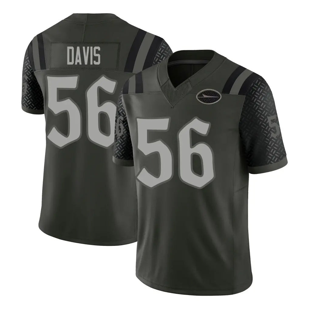 harde NY.Jets #56 Demario Davis Player Green Limited 2025 Rivalries Collection Home Game Stitched Jerseys