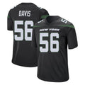 harde NY.Jets #56 Demario Davis Player Stealth Black Home Game Stitched Jerseys