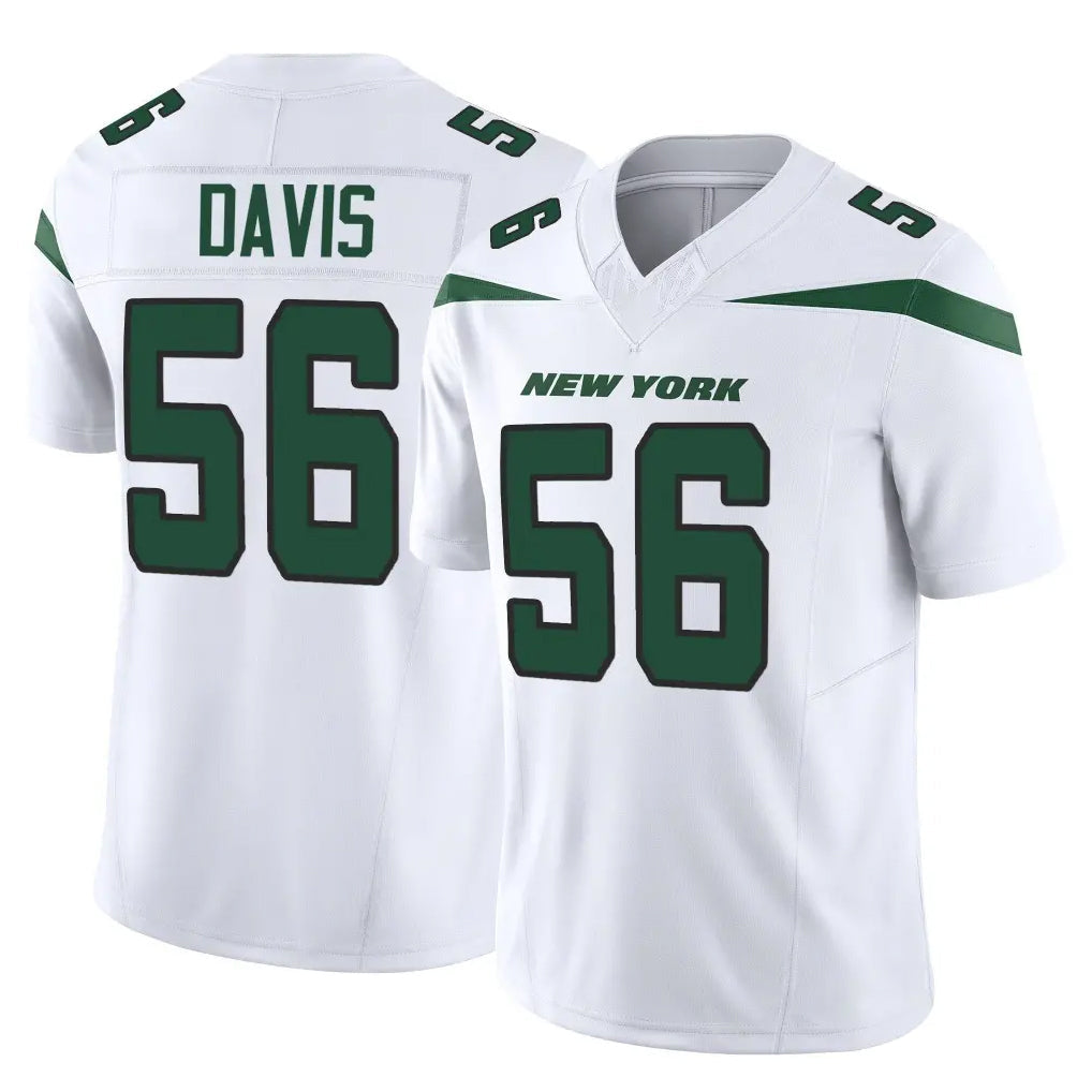 harde NY.Jets #56 Demario Davis Player White Limited Vapor F.U.S.E. Home Game Stitched Jerseys