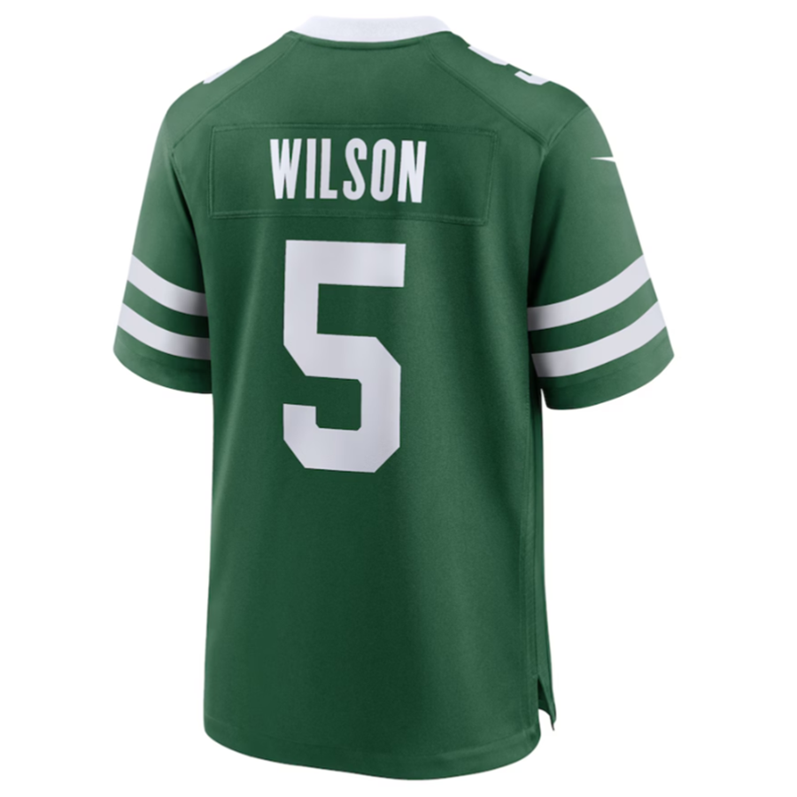harde NY.Jets #5 Garrett Wilson Legacy Green Game Jersey Stitched American Stitched Jerseys