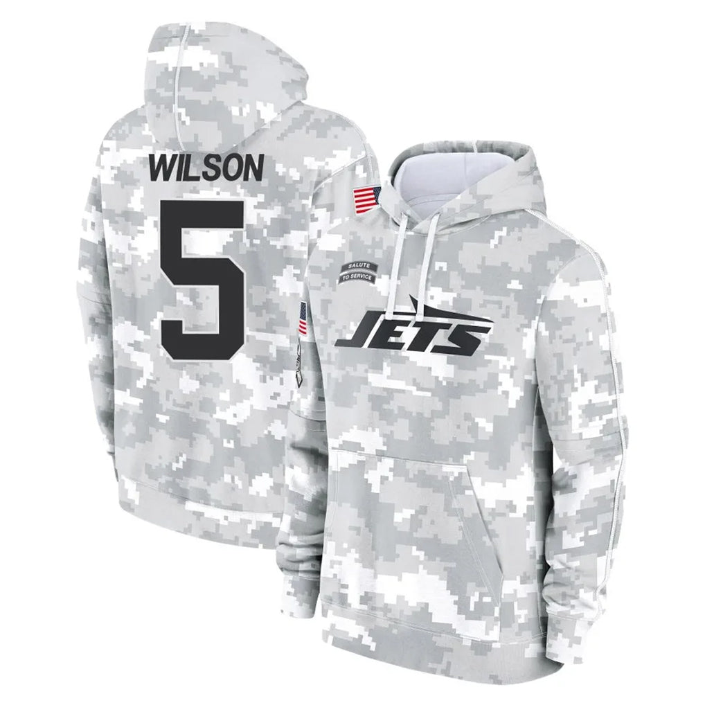 harde NY.Jets #5 Garrett Wilson Player Arctic Camo Salute to Service Pullover Hoodies Limited Game Stitched Jerseys