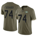 harde NY.Jets #74 Olu Fashanu Player Olive Salute To Service Limited Stitched Jerseys