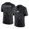harde NY.Jets #74 Olu Fashanu Player Stealth Black Limited Reflective Home Game Stitched Jerseys
