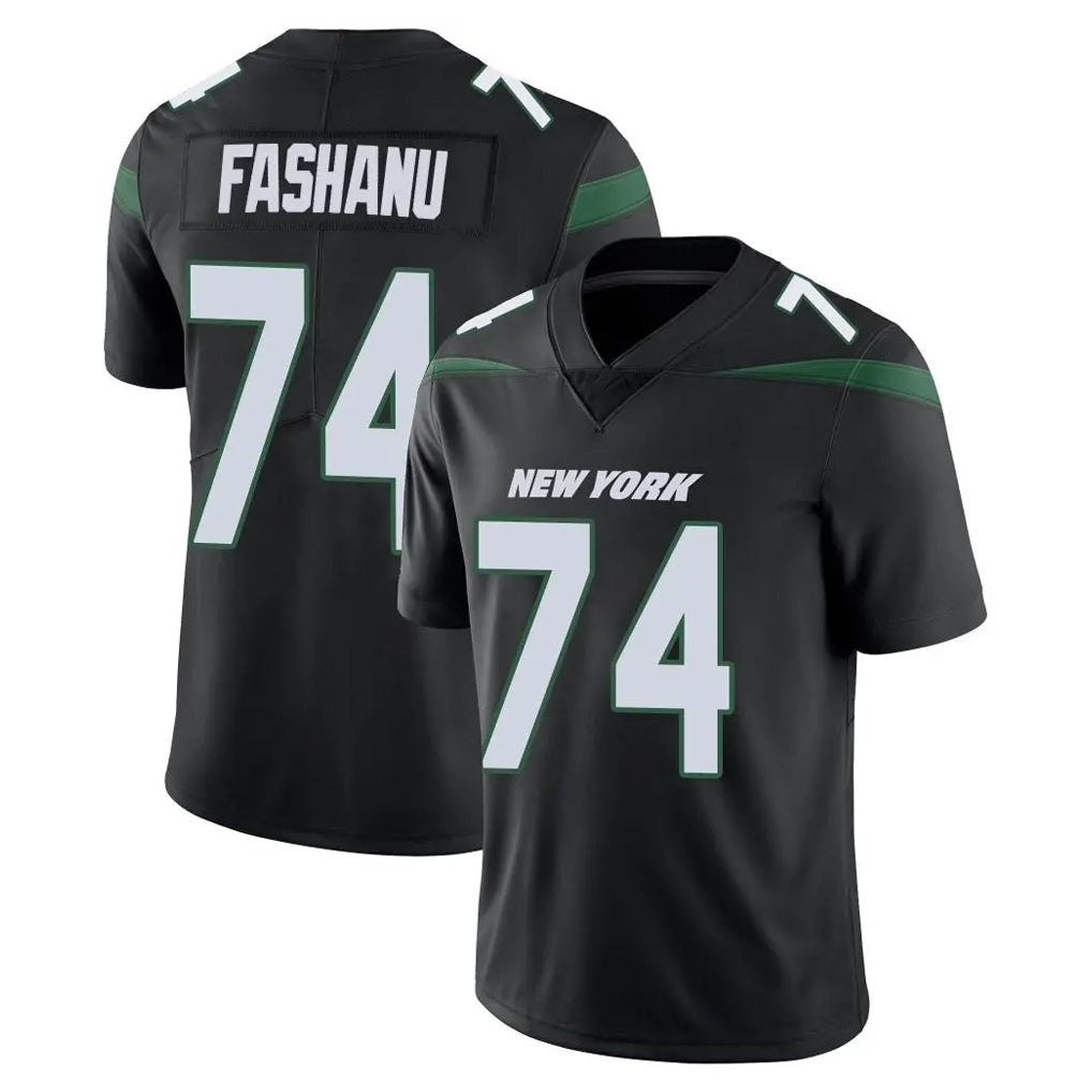 harde NY.Jets #74 Olu Fashanu Player Stealth Black Limited Vapor Home Game Stitched Jerseys