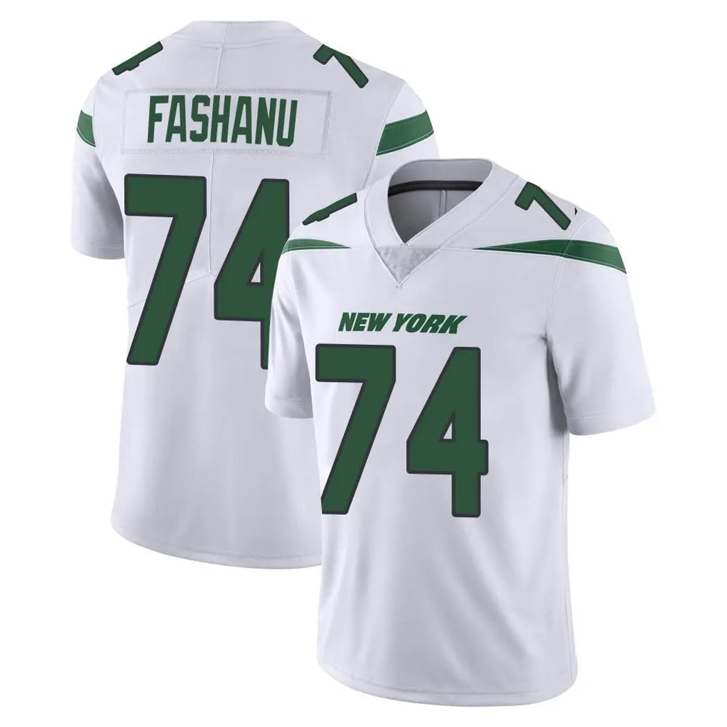 harde NY.Jets #74 Olu Fashanu Player White Spotlight Limited Vapor Home Game Stitched Jerseys