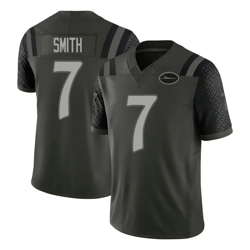 harde NY.Jets #7 Geno Smith Player Green Limited 2025 Rivalries Collection Home Game Stitched Jerseys