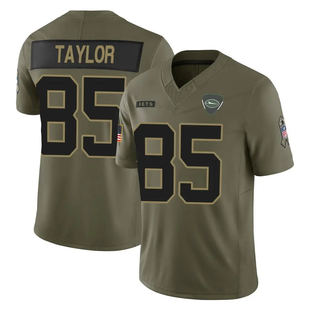 harde NY.Jets #85 Mason Taylor Player Olive 2025 Salute To Service Limited Stitched Jerseys