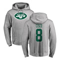 harde NY.Jets #8 Andre Cisco Player Gray LOGO Pullover Hoodies Limited Game Stitched Jerseys