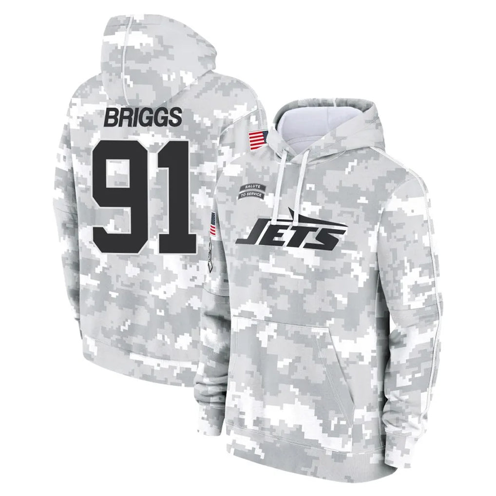 harde NY.Jets #91 Jowon Briggs Player Arctic Camo Salute to Service Pullover Hoodies Limited Game Stitched Jerseys