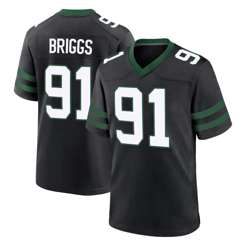 harde NY.Jets #91 Jowon Briggs Player Black Legacy Home Game Stitched Jerseys