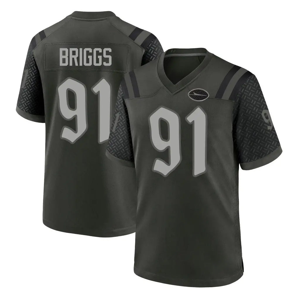 harde NY.Jets #91 Jowon Briggs Player Green 2025 Rivalries Collection Home Game Stitched Jerseys