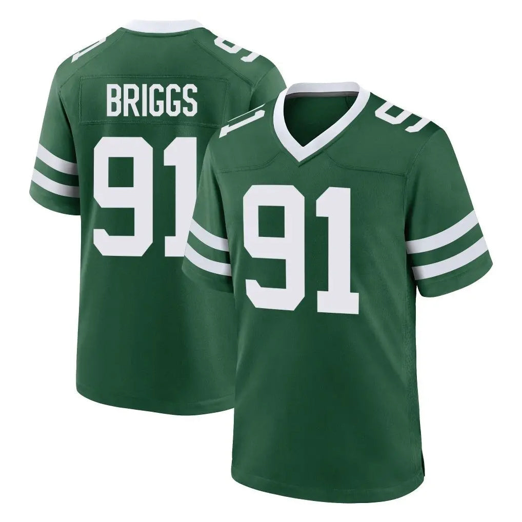 harde NY.Jets #91 Jowon Briggs Player Green Legacy Home Game Stitched Jerseys