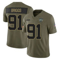 harde NY.Jets #91 Jowon Briggs Player Olive 2025 Salute To Service Limited Stitched Jerseys