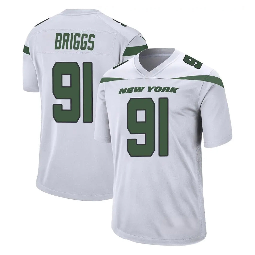 harde NY.Jets #91 Jowon Briggs Player White Spotlight Home Game Stitched Jerseys