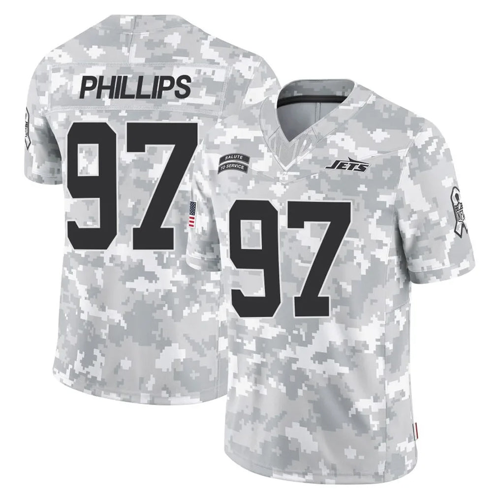 harde NY.Jets #97 Harrison Phillips Player Arctic Camo Salute to Service Limited Game Stitched Jerseys