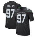 harde NY.Jets #97 Harrison Phillips Player Stealth Black Home Game Stitched Jerseys