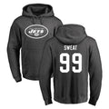 harde NY.Jets #99 T'Vondre Sweat Player Gray Pullover Hoodies Limited Game Stitched Jerseys