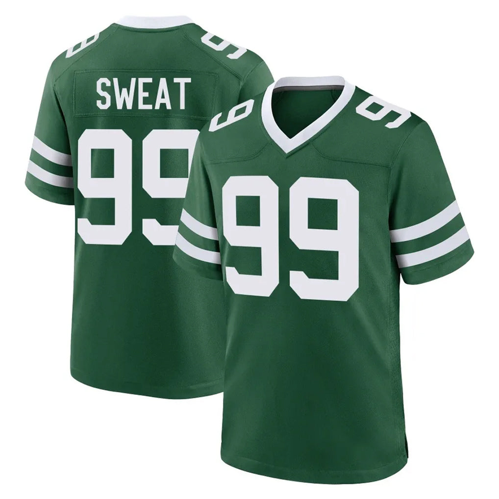 harde NY.Jets #99 T'Vondre Sweat Player Green Legacy Home Game Stitched Jerseys