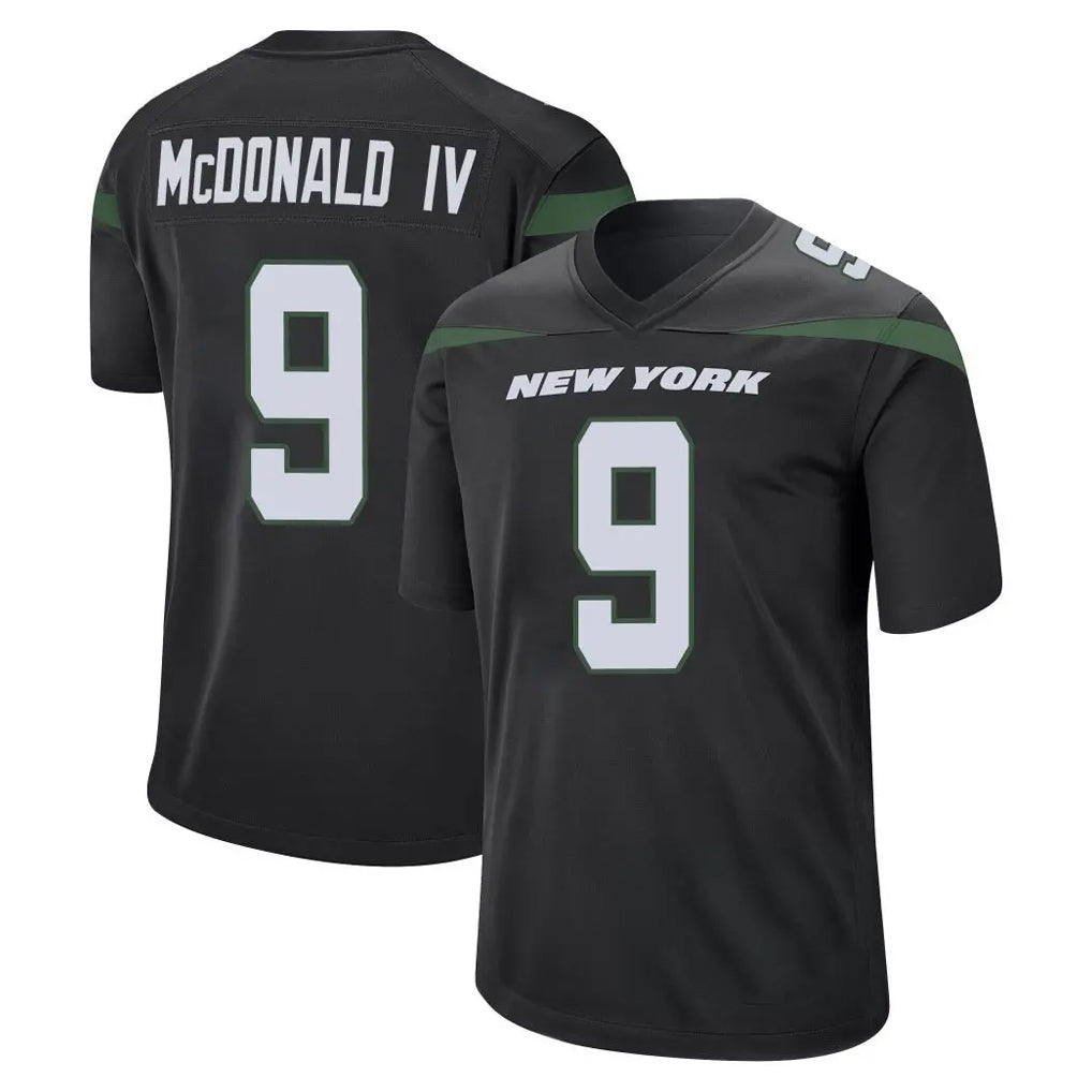 harde NY.Jets #9 Will McDonald IV Player Stealth Black Home Game Stitched Jerseys