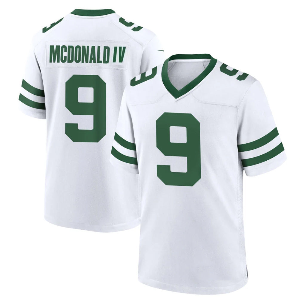 harde NY.Jets #9 Will McDonald IV Player White Legacy Home Game Stitched Jerseys