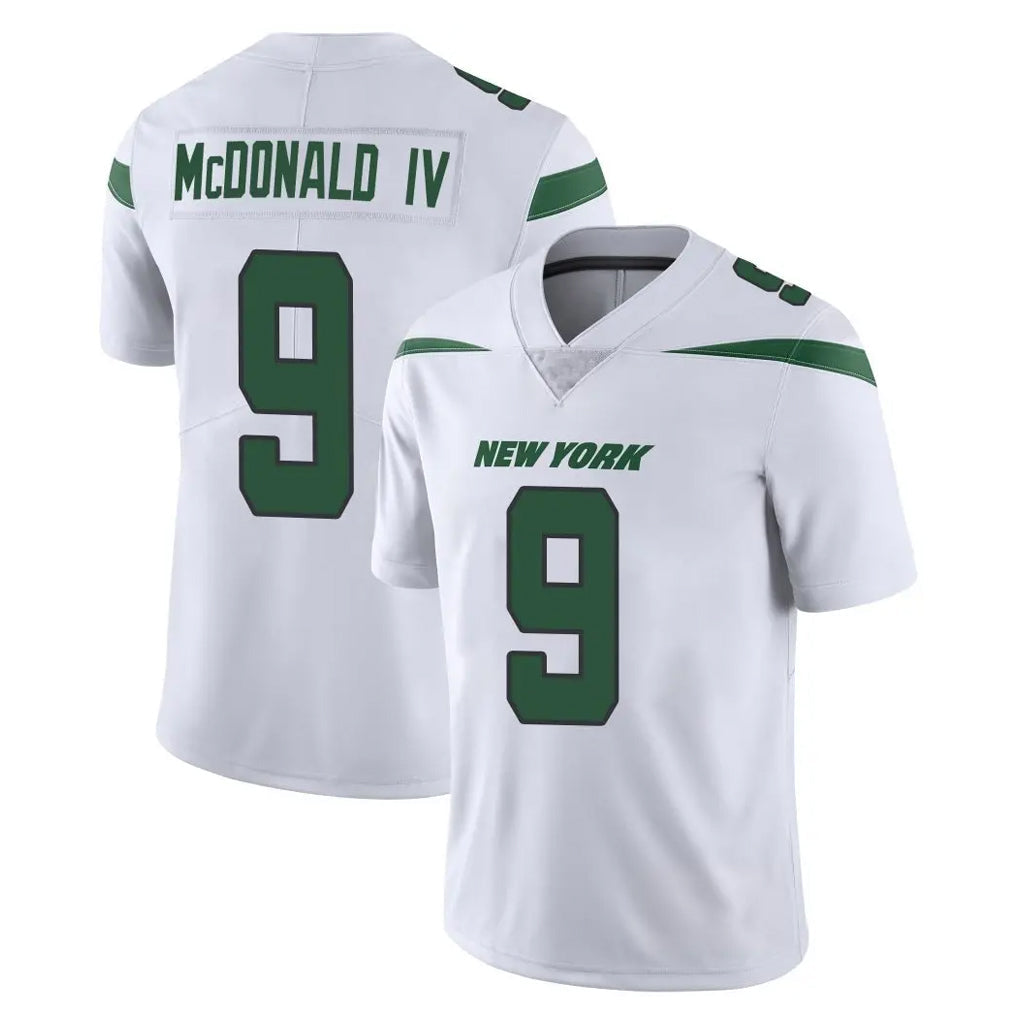 harde NY.Jets #9 Will McDonald IV Player White Spotlight Limited Vapor Home Game Stitched Jerseys