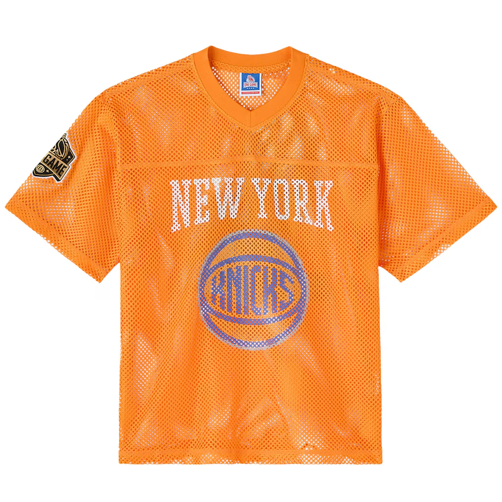 harde NY.Knicks OVO x  Orange Mesh Football Fashion Jerseys
