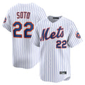 harde NY.Mets #22 Juan Soto Player White Home Limited Stitched Jerseys