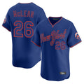 harde NY.Mets #26 Nolan McLean Player Royal T-shirt Home Limited Elite Stitched Jerseys