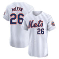 harde NY.Mets #26 Nolan McLean Player White Home Limited Elite Stitched Jerseys