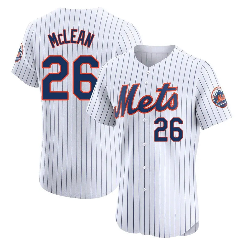 harde NY.Mets #26 Nolan McLean Player White Home Limited Elite Stitched Jerseys