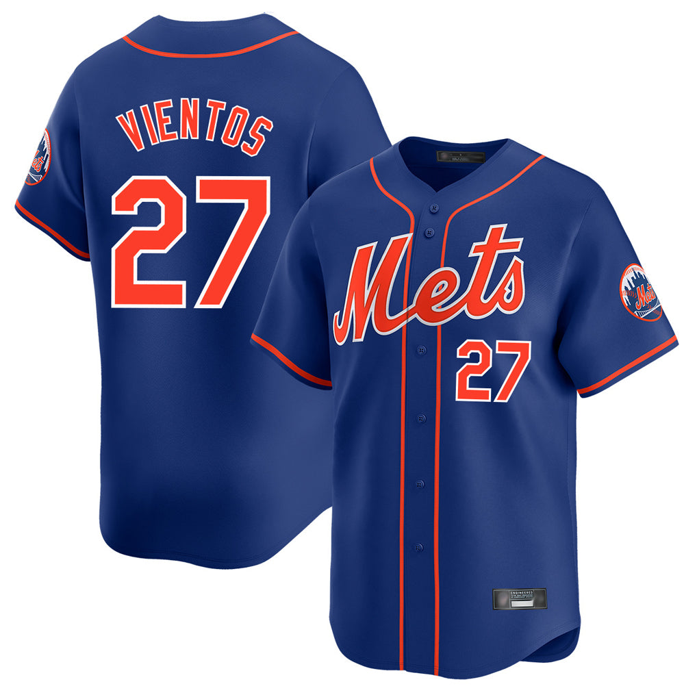 harde NY.Mets #27 Mark Vientos Player Royal Home Limited Stitched Jerseys