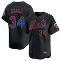 harde NY.Mets #34 Kodai Senga Player Black Alternate Home Limited Stitched Jerseys