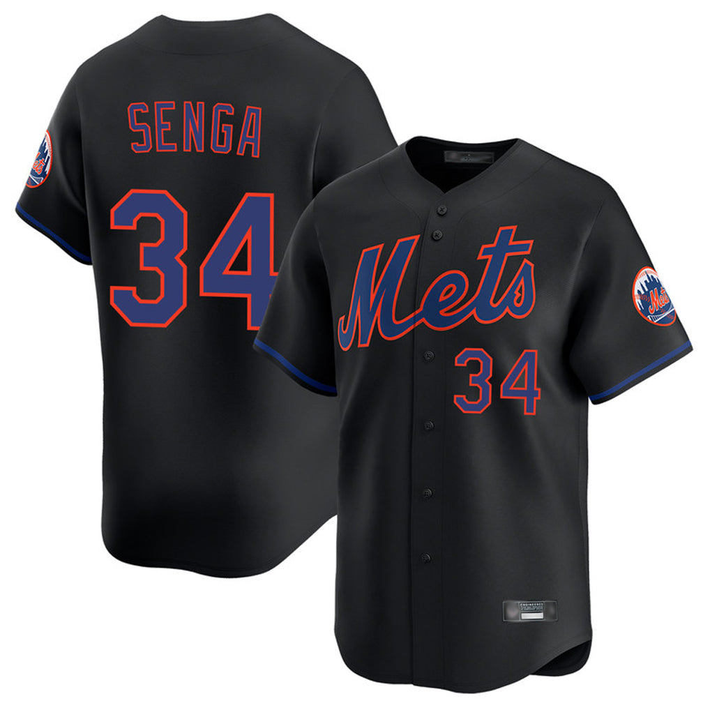 harde NY.Mets #34 Kodai Senga Player Black Alternate Home Limited Stitched Jerseys